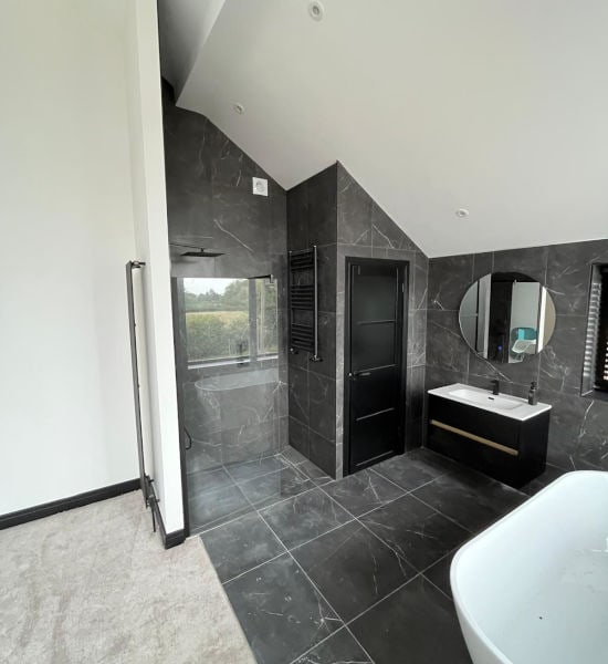 Tom's Electrical Services New Build Electrical Services Elegant Bathroom Renovation